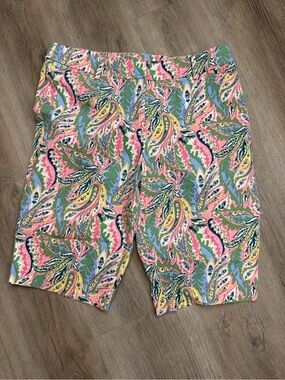 Talbots Perfect Short Women’s Size 8 Pink Paisley Bermuda Shorts 0519
